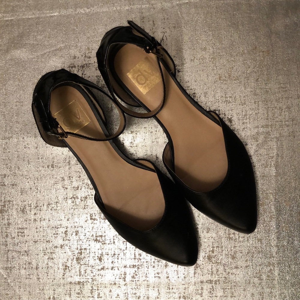 DolceVita Black Leather Flats